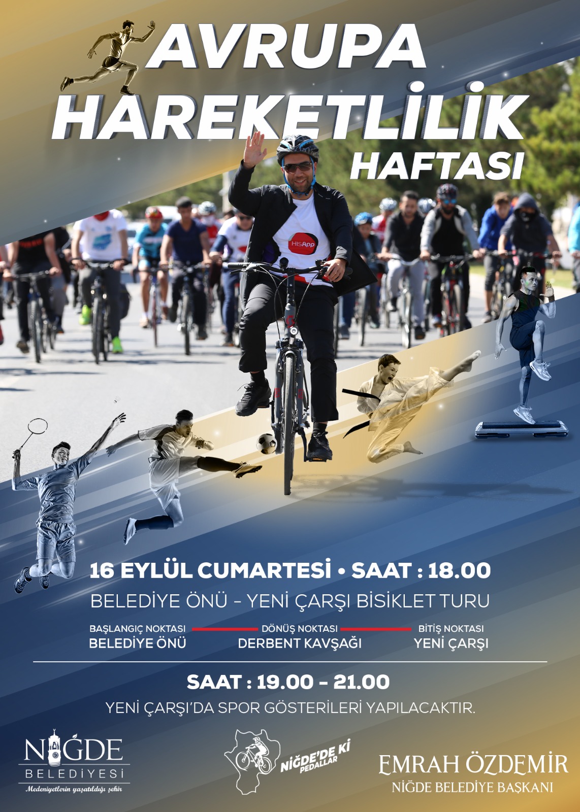 Niğde Belediyesi’nden “Hareketlilik Haftasına” Özel Bisiklet Turu