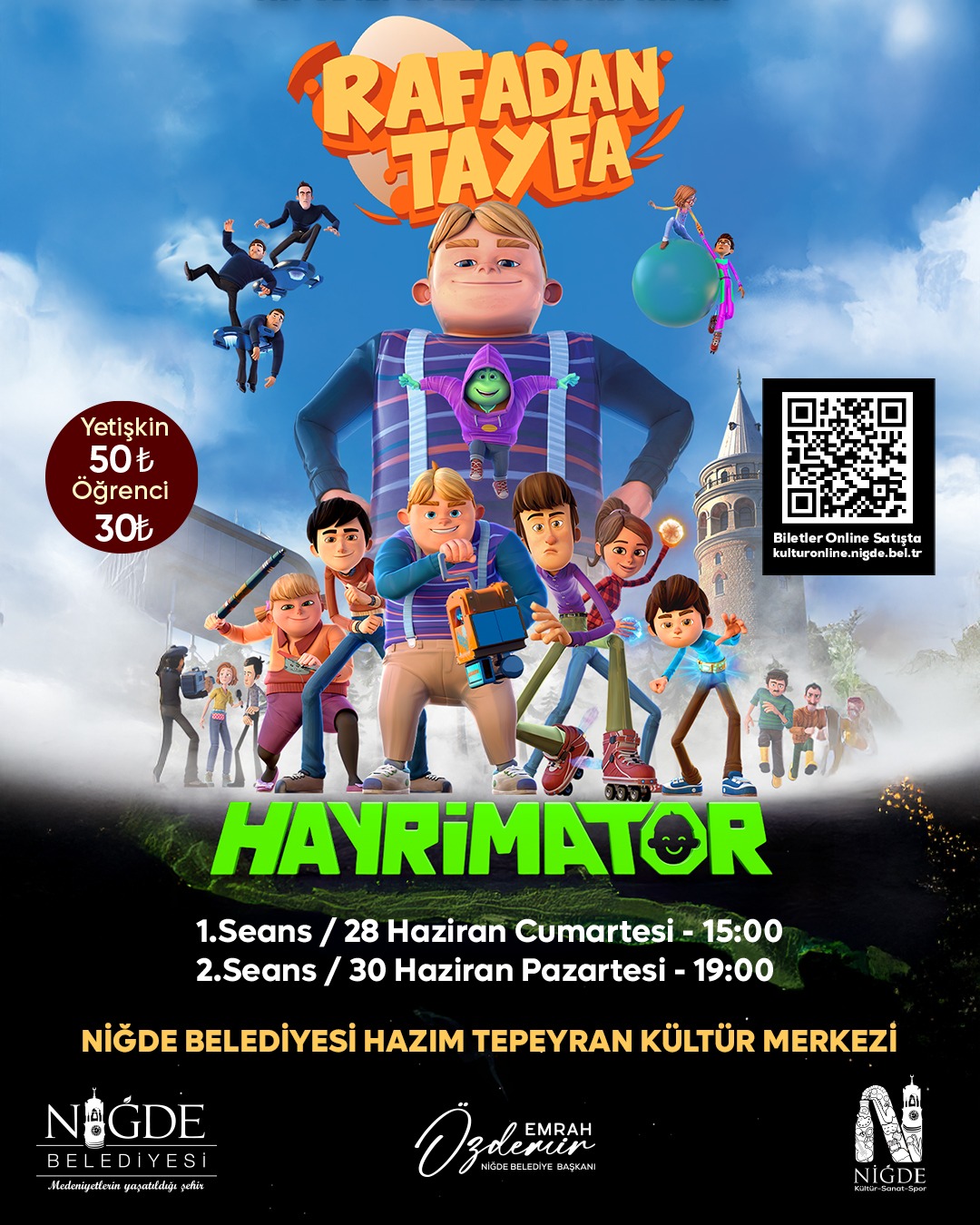 Niğde Belediyesi, Çocuklar İçin 4 Animasyon Filmi Gösterime Sunuyor