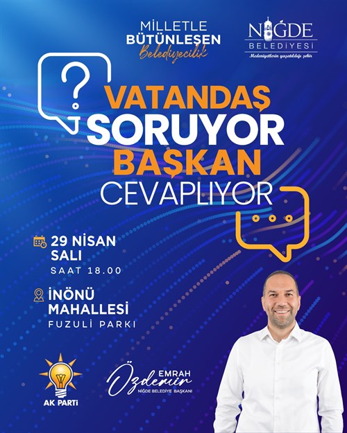 Başkan Özdemir, Vatandaşlarla Fuzuli Parkı'nda Buluşuyor