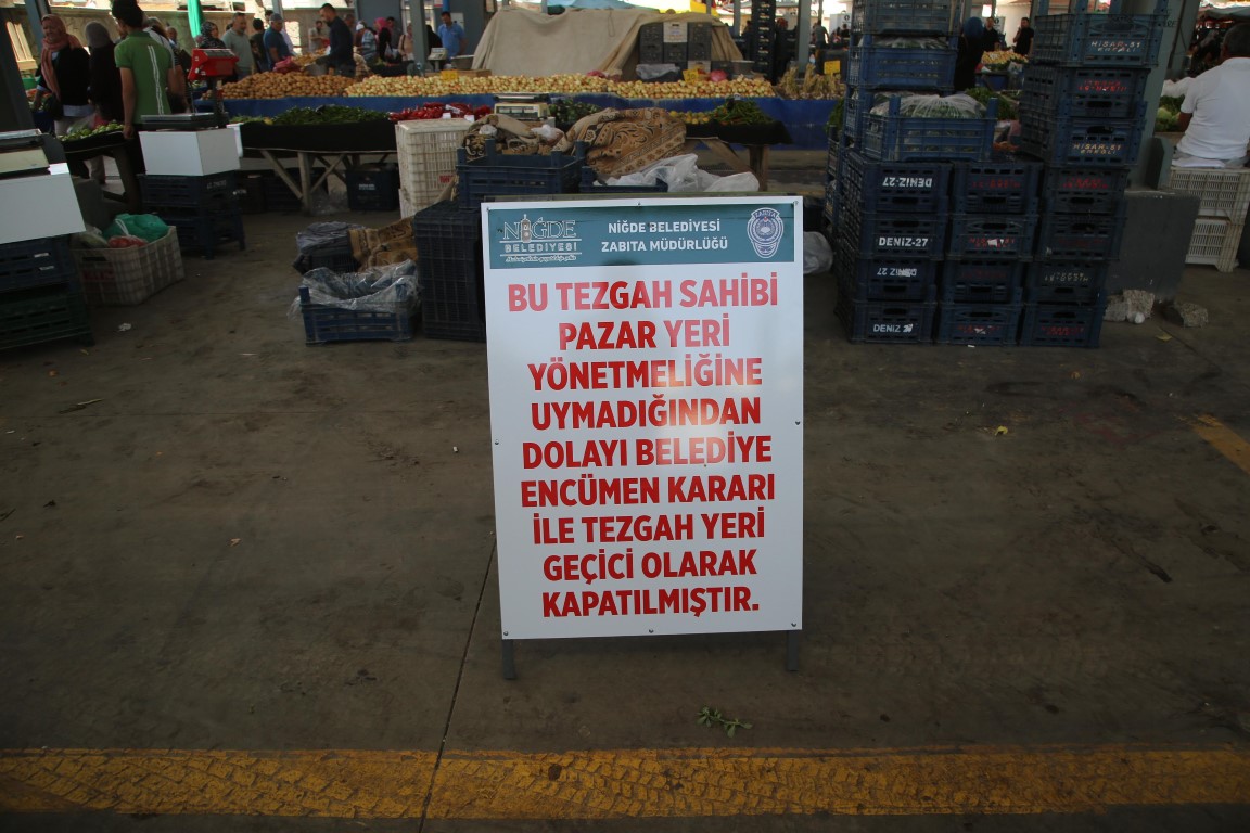 Niğde Belediyesi'nden Pazar Yerlerinde Taviz Yok